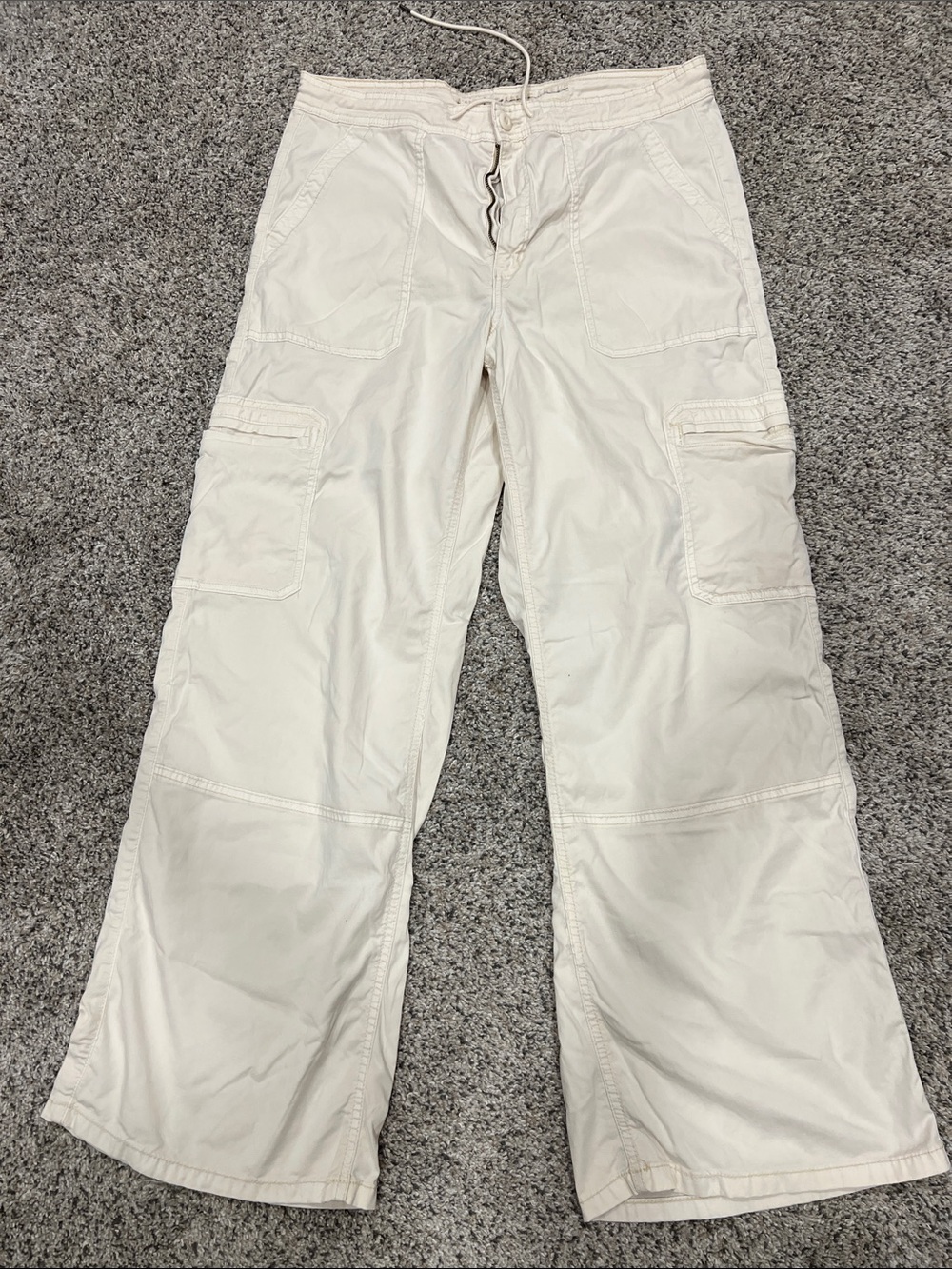 American Eagle Outfitters Off-White Cargo Utility Pants